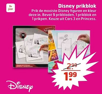 Aanbiedingen Disney prikblok - Disney - Geldig van 27/06/2017 tot 02/07/2017 bij Trekpleister