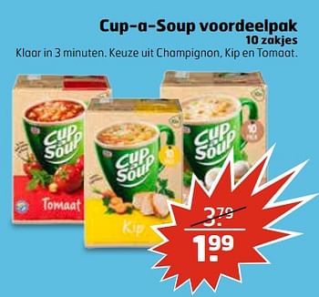 Aanbiedingen Cup-a-soup voordeelpak - Cup a Soup - Geldig van 27/06/2017 tot 02/07/2017 bij Trekpleister