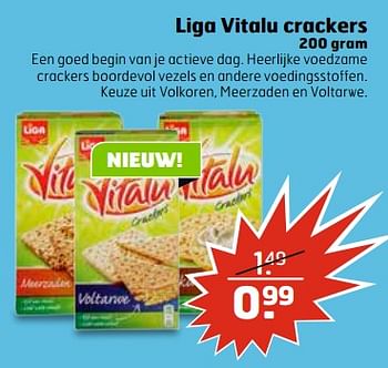 Aanbiedingen Liga vitalu crackers - Liga - Geldig van 27/06/2017 tot 02/07/2017 bij Trekpleister