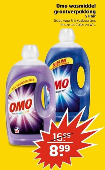 Aanbiedingen Omo wasmiddel grootverpakking - Omo - Geldig van 27/06/2017 tot 02/07/2017 bij Trekpleister