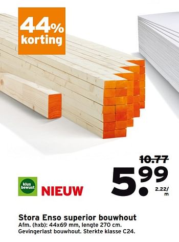 Aanbiedingen Stora enso superior bouwhout - Huismerk - Gamma - Geldig van 26/06/2017 tot 02/07/2017 bij Gamma