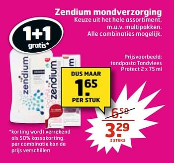 Aanbiedingen Zendium tandpasta tandvlees protect - Zendium - Geldig van 27/06/2017 tot 02/07/2017 bij Trekpleister