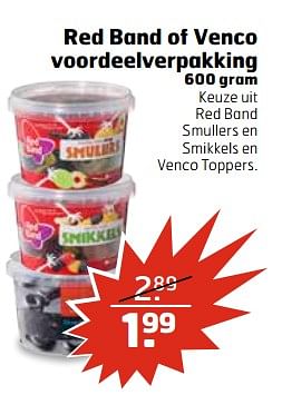 Aanbiedingen Red band of venco voordeelverpakking - Red band - Geldig van 27/06/2017 tot 02/07/2017 bij Trekpleister