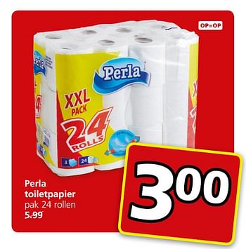 Aanbiedingen Perla toiletpapier - Perla - Geldig van 26/06/2017 tot 02/07/2017 bij Jan Linders