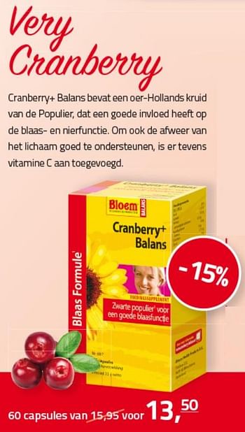 Aanbiedingen Very cranberry - Bloem - Geldig van 26/06/2017 tot 02/07/2017 bij Gezond & Wel