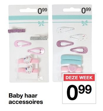 Aanbiedingen Baby haar accessoires - Huismerk - Zeeman  - Geldig van 01/07/2017 tot 08/07/2017 bij Zeeman