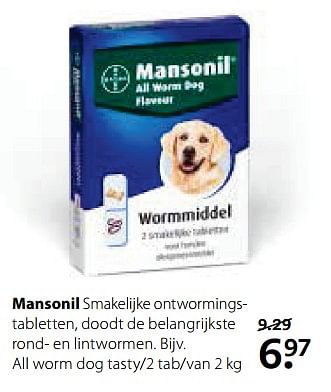 Aanbiedingen All worm dog tasty - Mansonil - Geldig van 26/06/2017 tot 09/07/2017 bij Boerenbond