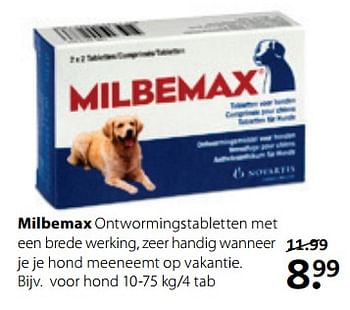 Aanbiedingen Milbemax voor hond - Milbemax - Geldig van 26/06/2017 tot 09/07/2017 bij Boerenbond