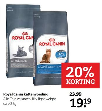 Aanbiedingen Light weight care - Royal Canin - Geldig van 26/06/2017 tot 09/07/2017 bij Boerenbond