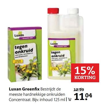 Aanbiedingen Luxan greenfix inhoud - Luxan - Geldig van 26/06/2017 tot 09/07/2017 bij Boerenbond