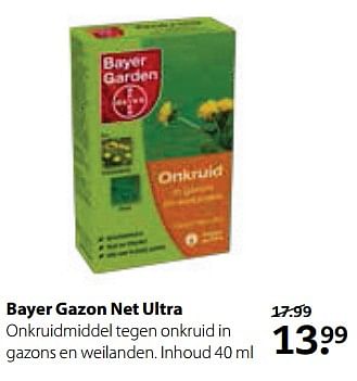 Aanbiedingen Bayer gazon net ultra - Bayer - Geldig van 26/06/2017 tot 09/07/2017 bij Boerenbond