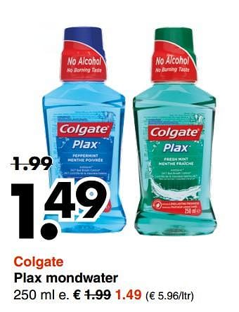 Aanbiedingen Colgate plax mondwater - Colgate - Geldig van 26/06/2017 tot 16/07/2017 bij Wibra