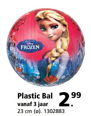 Aanbiedingen Plastic bal - Disney  Frozen - Geldig van 26/06/2017 tot 30/07/2017 bij Intertoys