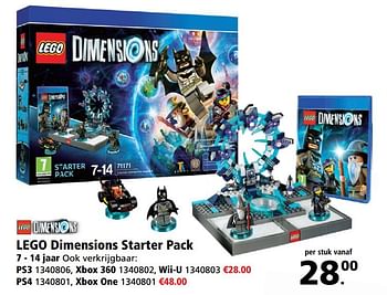 Aanbiedingen Lego dimensions starter pack - Warner Brothers Interactive Entertainment - Geldig van 26/06/2017 tot 30/07/2017 bij Intertoys