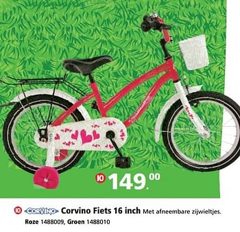 Aanbiedingen Corvino fiets 16 inch - Corvino - Geldig van 26/06/2017 tot 30/07/2017 bij Intertoys