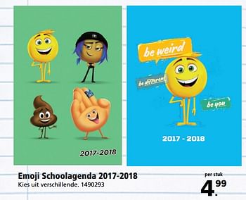 Aanbiedingen Emoji schoolagenda 2017-2018 - Emoji - Geldig van 26/06/2017 tot 30/07/2017 bij Intertoys