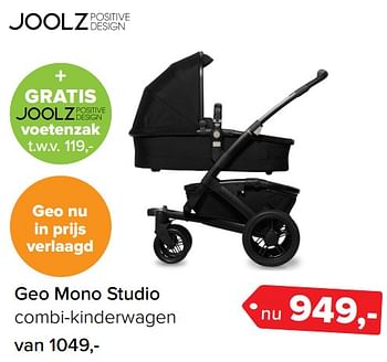 Aanbiedingen Geo mono studio combi-kinderwagen - Joolz - Geldig van 26/06/2017 tot 09/07/2017 bij Baby-Dump