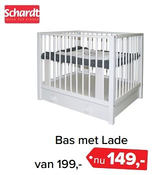 Aanbiedingen Bas met lade - Schardt - Geldig van 26/06/2017 tot 09/07/2017 bij Baby-Dump
