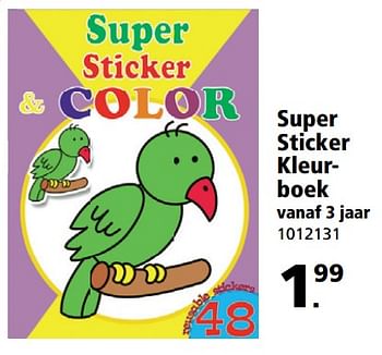 Aanbiedingen Super sticker kleurboek - Huismerk - Intertoys - Geldig van 26/06/2017 tot 30/07/2017 bij Intertoys