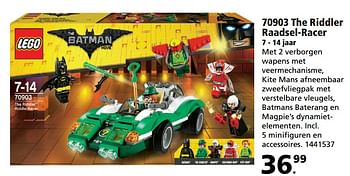 Aanbiedingen The riddler raadsel-racer - Lego - Geldig van 26/06/2017 tot 30/07/2017 bij Intertoys