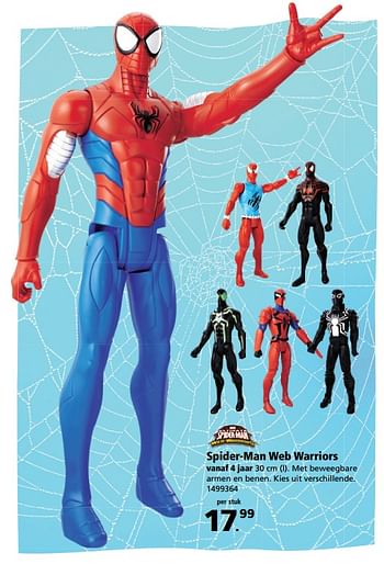 Aanbiedingen Spider-man web warriors - Spider-man - Geldig van 26/06/2017 tot 30/07/2017 bij Intertoys