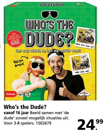 Aanbiedingen Who`s the dude? - Identity Games - Geldig van 26/06/2017 tot 30/07/2017 bij Intertoys