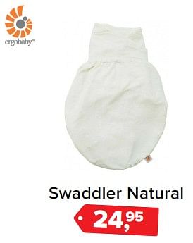 Aanbiedingen Swaddler natural - ERGObaby - Geldig van 26/06/2017 tot 09/07/2017 bij Baby-Dump