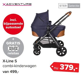 Aanbiedingen X-line s combi-kinderwagen - Xadventure - Geldig van 26/06/2017 tot 09/07/2017 bij Baby-Dump