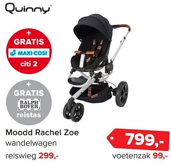 Aanbiedingen Moodd rachel zoe wandelwagen - Quinny - Geldig van 26/06/2017 tot 09/07/2017 bij Baby-Dump