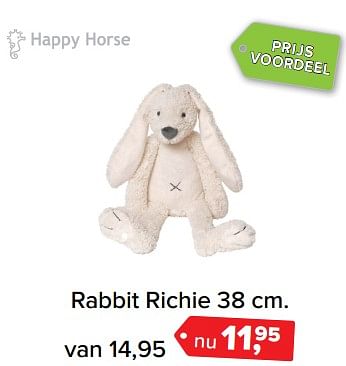Aanbiedingen Rabbit richie - Happy Horse - Geldig van 26/06/2017 tot 09/07/2017 bij Baby-Dump