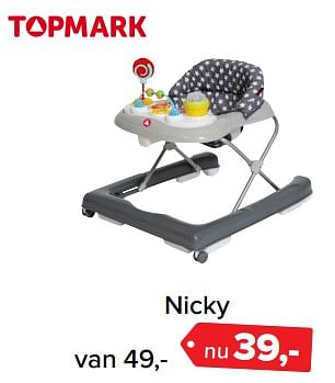 Aanbiedingen Nicky - Topmark - Geldig van 26/06/2017 tot 09/07/2017 bij Baby-Dump
