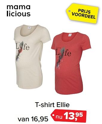 Aanbiedingen T-shirt ellie - MamaLicious - Geldig van 26/06/2017 tot 09/07/2017 bij Baby-Dump