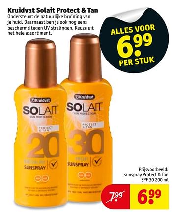 Aanbiedingen Sunspray protect + tan spf 30 - Huismerk - Kruidvat - Geldig van 27/06/2017 tot 09/07/2017 bij Kruidvat