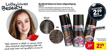 Aanbiedingen Kruidvat colors to cover uitgroeispray - Huismerk - Kruidvat - Geldig van 27/06/2017 tot 09/07/2017 bij Kruidvat