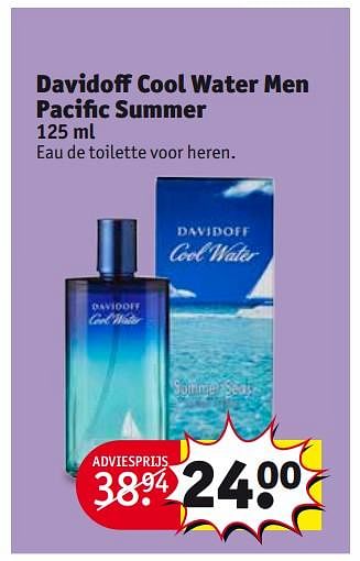 Aanbiedingen Davidoff cool water men pacific summer - Davidoff - Geldig van 27/06/2017 tot 09/07/2017 bij Kruidvat