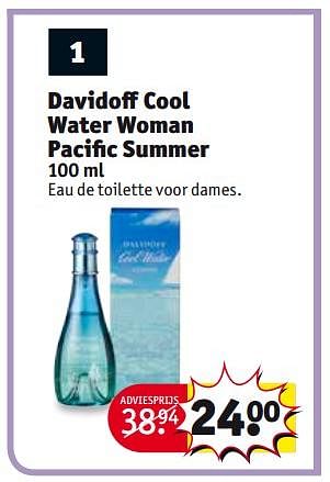 Aanbiedingen Davidoff cool water woman pacific summer - Davidoff - Geldig van 27/06/2017 tot 09/07/2017 bij Kruidvat