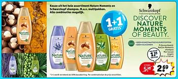 Aanbiedingen Nature moments shampoo morroccan argain oil - Schwartzkopf - Geldig van 27/06/2017 tot 09/07/2017 bij Kruidvat