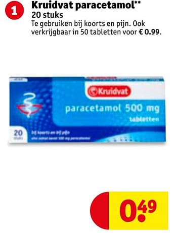 Aanbiedingen Kruidvat paracetamol - Huismerk - Kruidvat - Geldig van 27/06/2017 tot 09/07/2017 bij Kruidvat