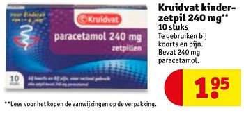 Aanbiedingen Kruidvat kinderzetpil 240 mg - Huismerk - Kruidvat - Geldig van 27/06/2017 tot 09/07/2017 bij Kruidvat