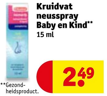Aanbiedingen Kruidvat neusspray baby en kind - Huismerk - Kruidvat - Geldig van 27/06/2017 tot 09/07/2017 bij Kruidvat