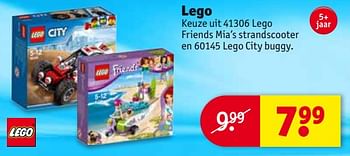 Aanbiedingen Lego keuze uit 41306 lego friends mia`s strandscooter en 60145 lego city buggy - Lego - Geldig van 27/06/2017 tot 09/07/2017 bij Kruidvat