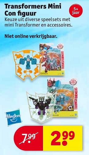 Aanbiedingen Transformers mini con figuur - Hasbro - Geldig van 27/06/2017 tot 09/07/2017 bij Kruidvat