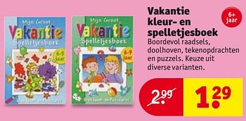 Aanbiedingen Vakantie kleur- en spelletjesboek - Huismerk - Kruidvat - Geldig van 27/06/2017 tot 09/07/2017 bij Kruidvat