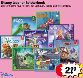 Aanbiedingen Disney lees- en luisterboek - Disney - Geldig van 27/06/2017 tot 09/07/2017 bij Kruidvat