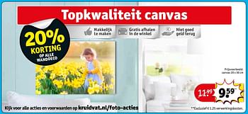 Aanbiedingen Topkwaliteit canvas - Huismerk - Kruidvat - Geldig van 27/06/2017 tot 09/07/2017 bij Kruidvat