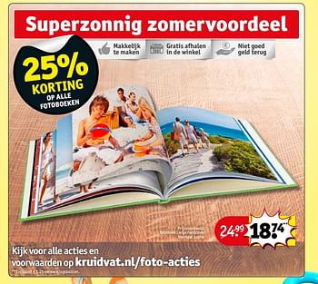 Aanbiedingen Fotoboek large hardcover normaal papier - Huismerk - Kruidvat - Geldig van 27/06/2017 tot 09/07/2017 bij Kruidvat