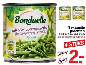 Aanbiedingen Bonduelle groenten - Bonduelle - Geldig van 03/07/2017 tot 09/07/2017 bij Coop