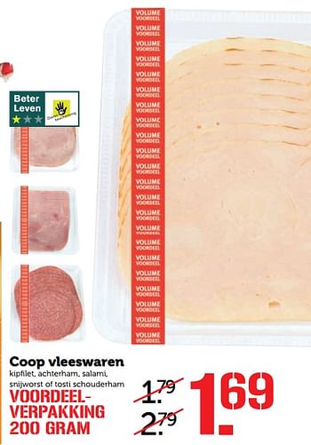 Aanbiedingen Coop vleeswaren - Huismerk - Coop - Geldig van 03/07/2017 tot 09/07/2017 bij Coop