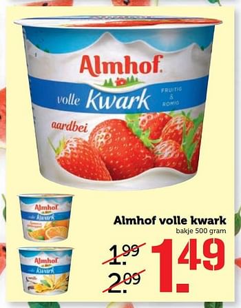 Aanbiedingen Almhof volle kwark - Almhof - Geldig van 03/07/2017 tot 09/07/2017 bij Coop