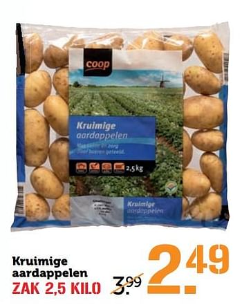 Aanbiedingen Kruimige aardappelen - Huismerk - Coop - Geldig van 03/07/2017 tot 09/07/2017 bij Coop